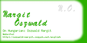 margit oszwald business card